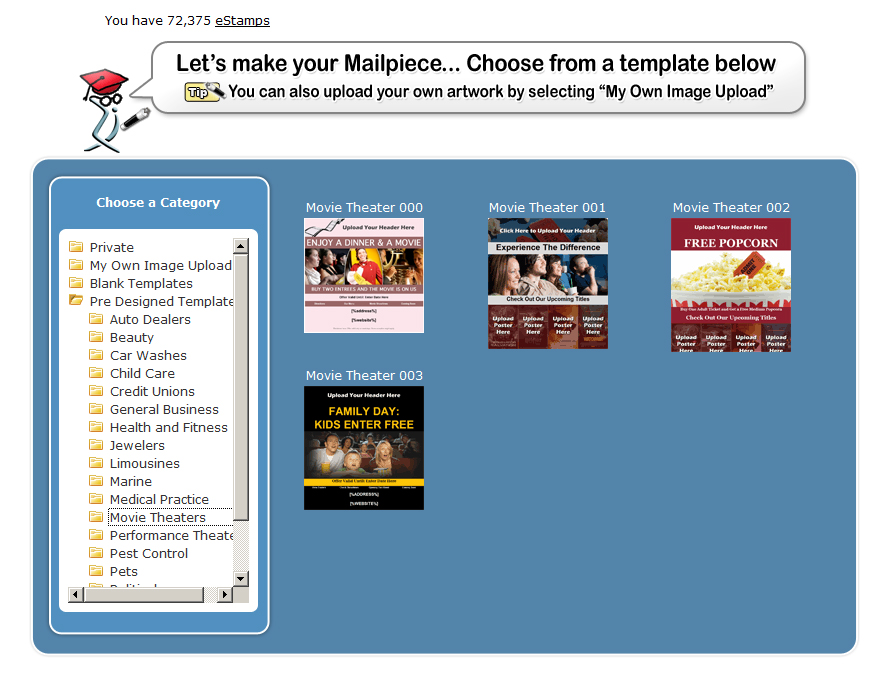 Choose from pre-built Templates